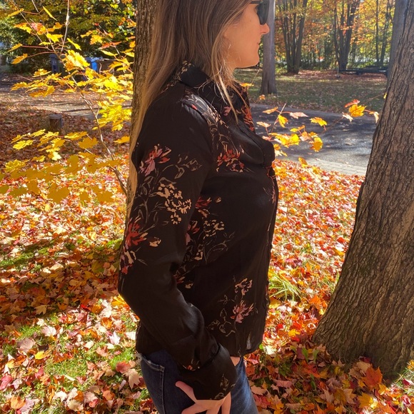 Lily Morgan floral blouse size Small - Picture 3 of 8